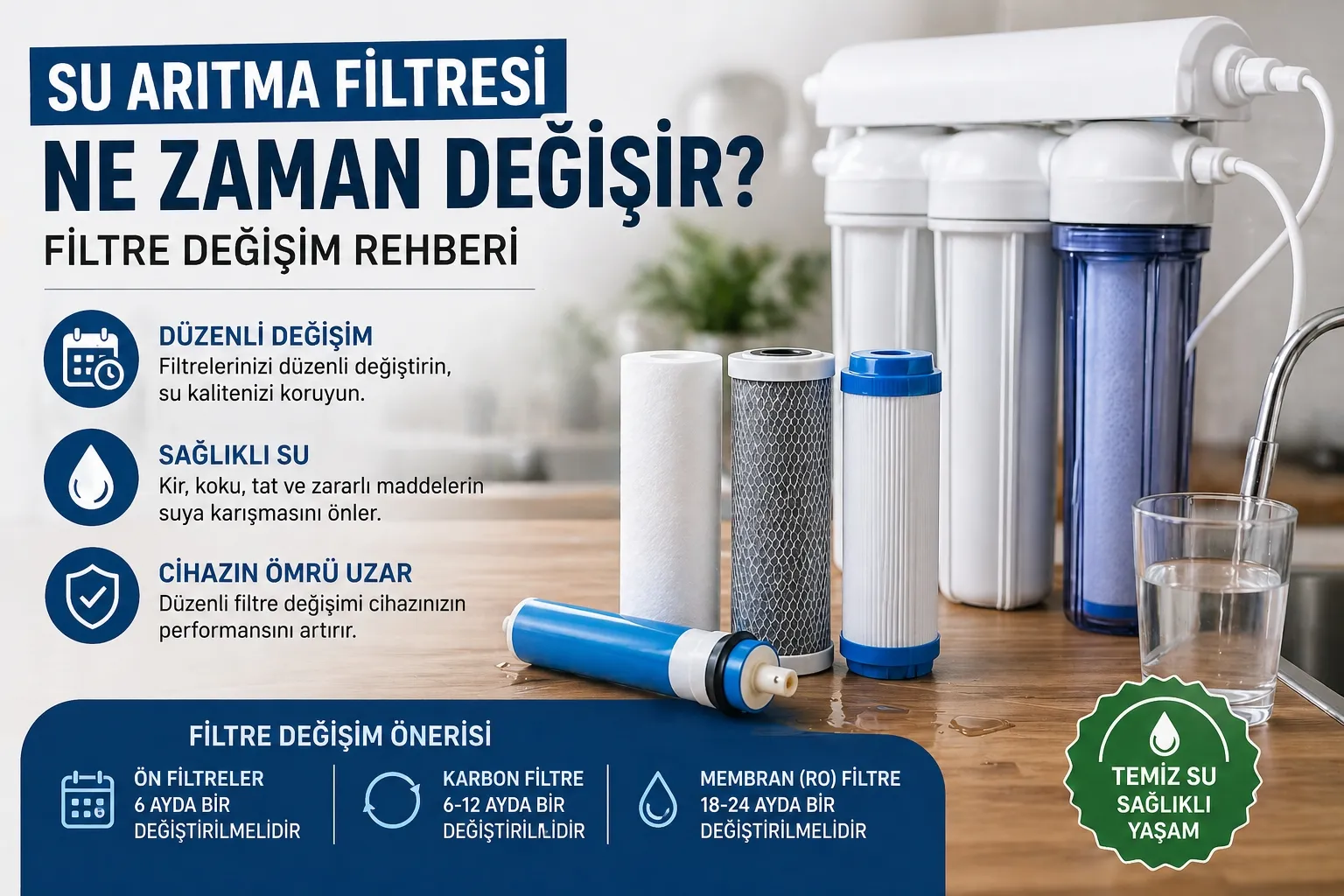 Su Arıtma Filtresi Ne Zaman Değişir? Filtre Değişim Rehberi