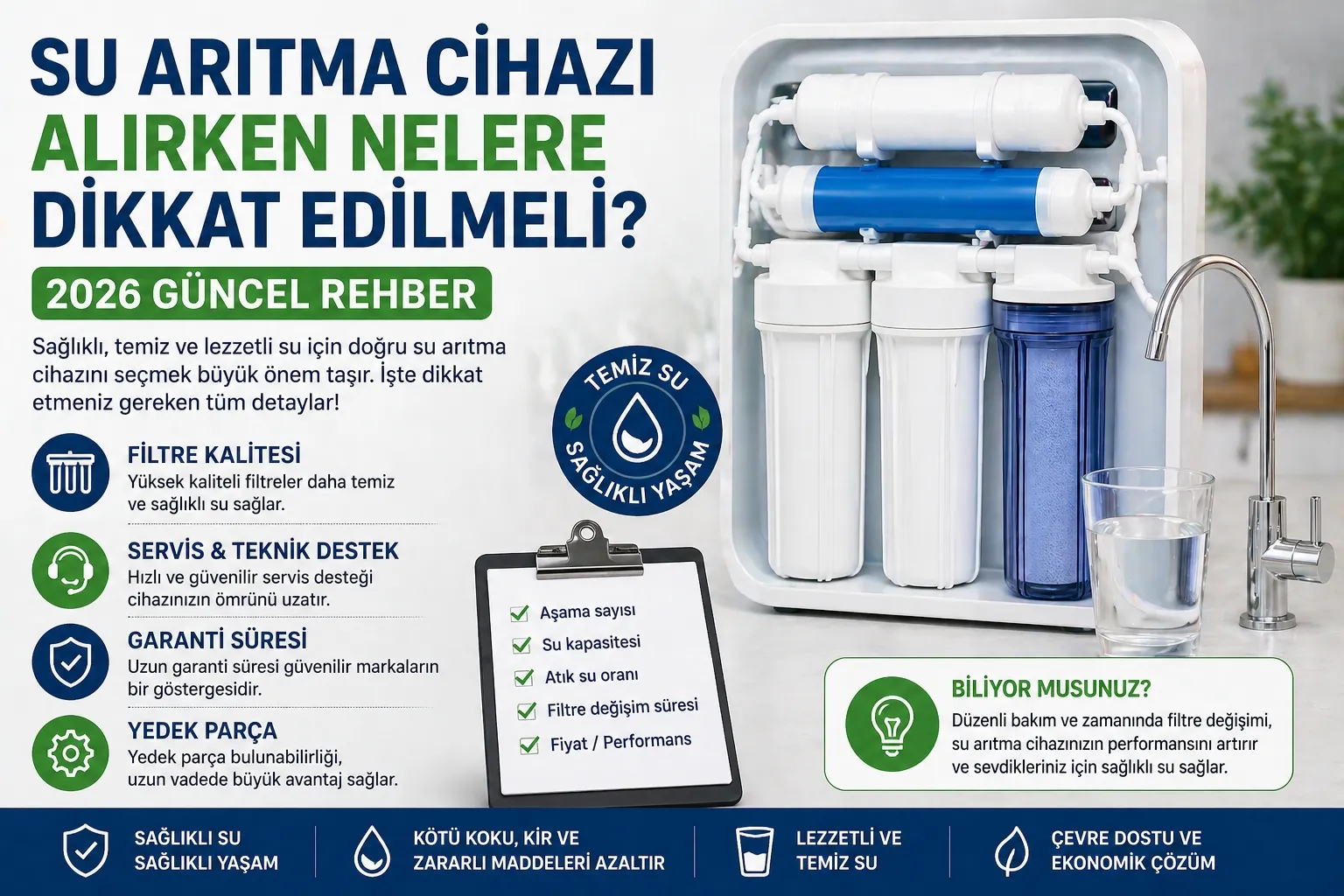 Su Arıtma Cihazı Alırken Nelere Dikkat Edilmeli? 2026 Güncel Rehber